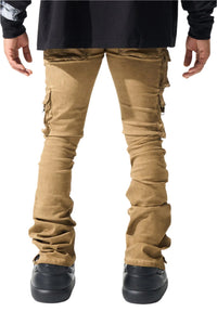 SERENEDE CINNAMON CARGO STACKED JEANS