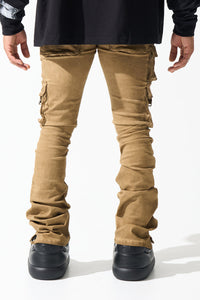 SERENEDE CINNAMON CARGO STACKED JEANS