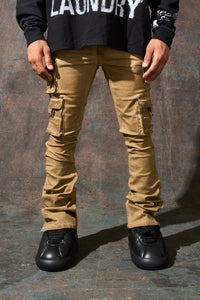 SERENEDE CINNAMON CARGO STACKED JEANS