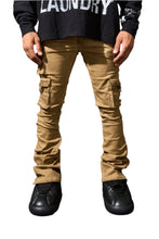 Load image into Gallery viewer, SERENEDE CINNAMON CARGO STACKED JEANS