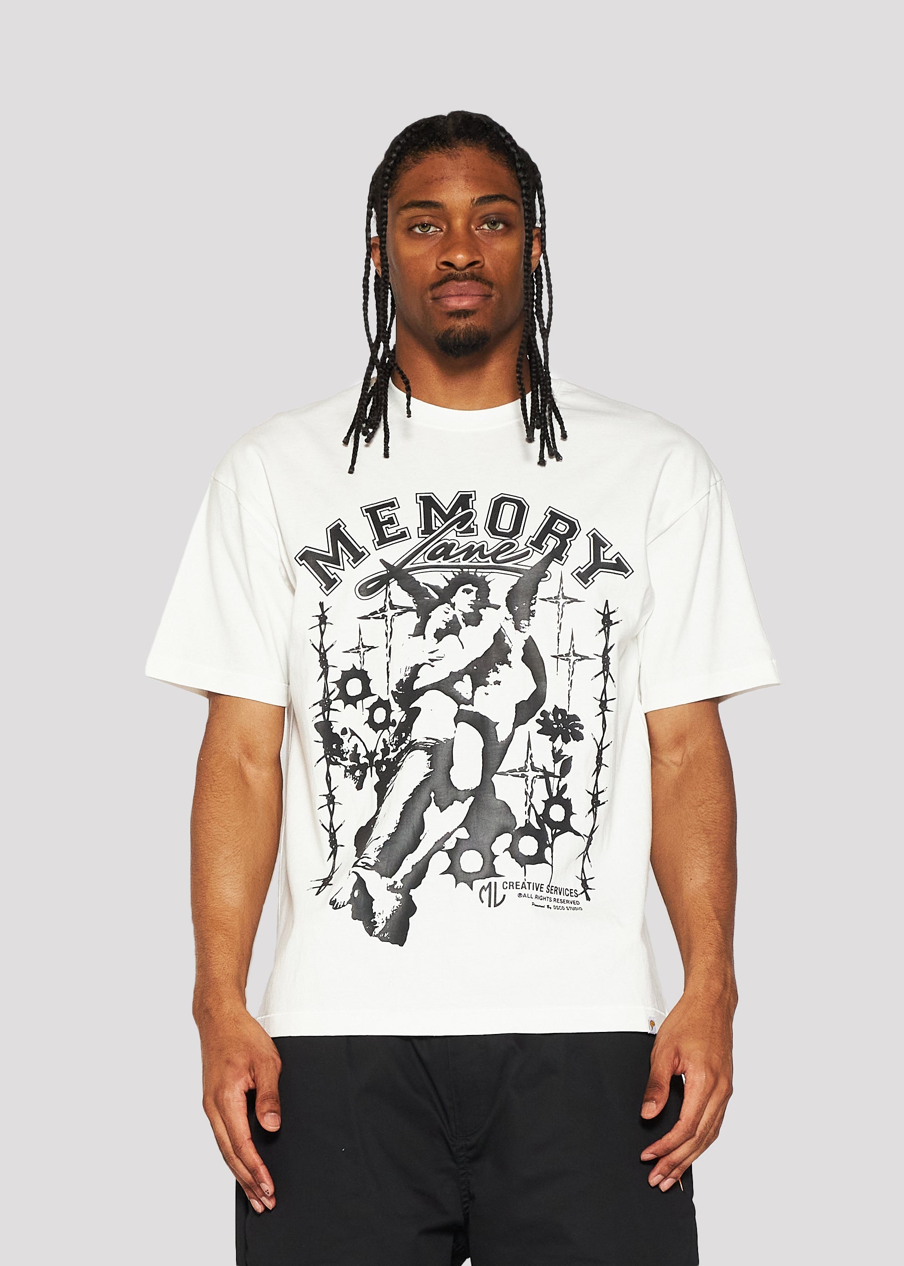 トップス MOMENTEL / MOMENTEL Angels T-Shirt MOMENTEL / Super Angels Star Mesh T-Shirt (Whi
