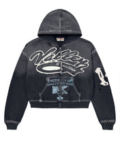 Load image into Gallery viewer, VALE FOREVER RELIGION ZIP UP HOODIE