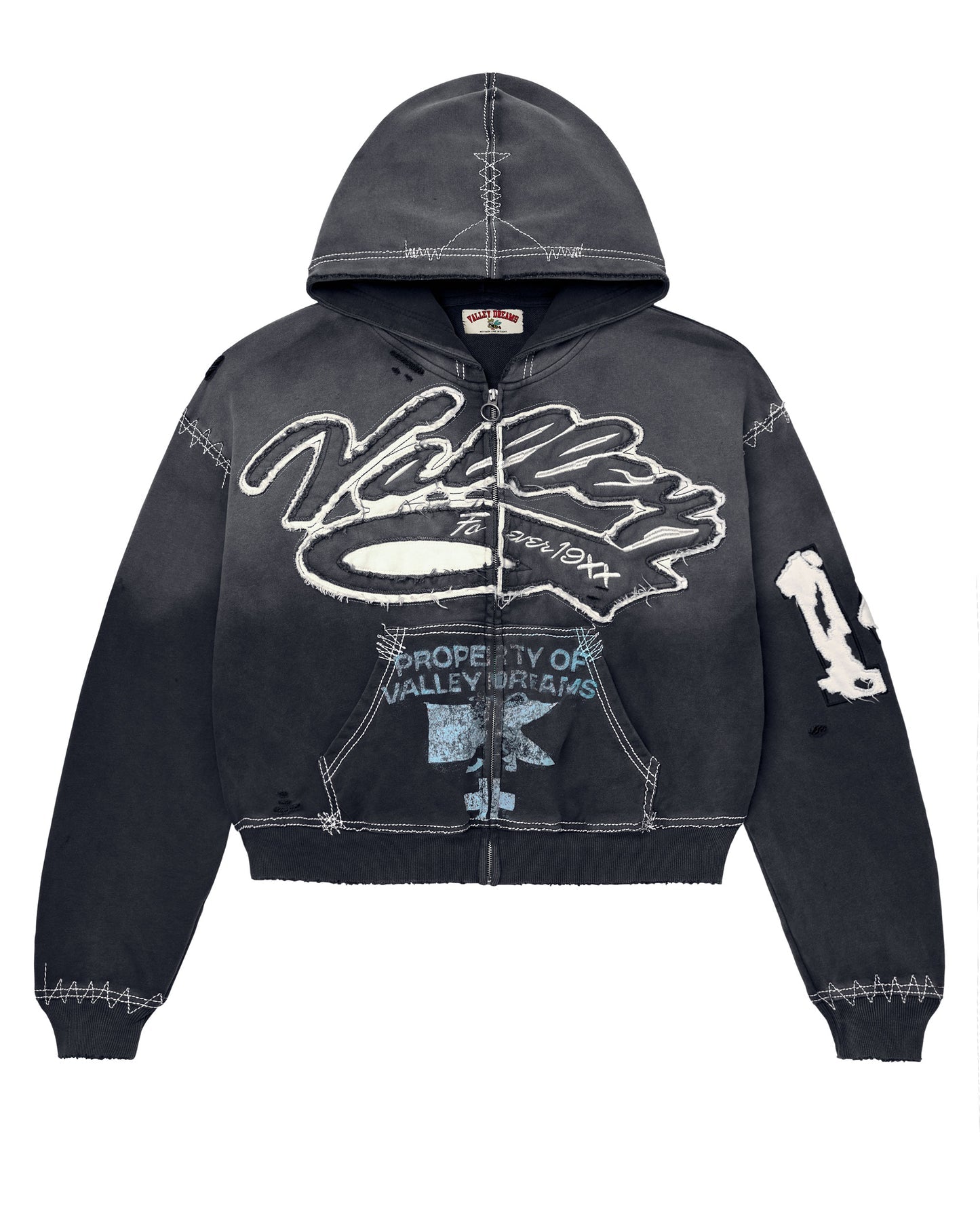 【Vale Lives Forever】RELIGION ZIP UP VALE FOREVER RELIGION ZIP UP HOODIE – BLUE CITY NYC
