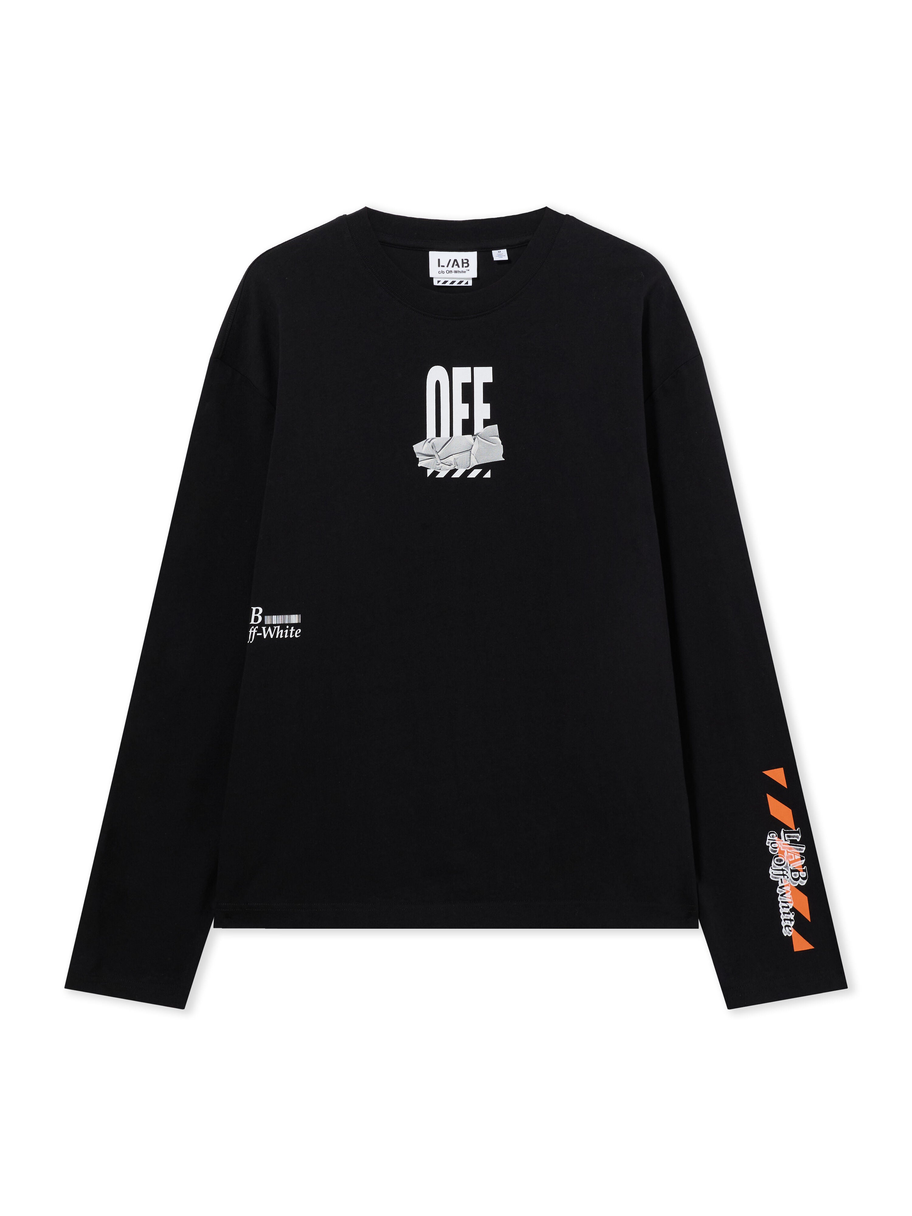 L/AB OFF-WHITE OFF ACTIVE DUCT TAPE LONG SLEEVE T-SHIRT – BLUE