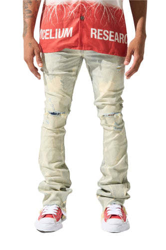 SERENEDE SULFUR  STACKED JEANS