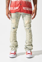 Load image into Gallery viewer, SERENEDE SULFUR STACKED JEANS