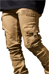 SERENEDE CINNAMON CARGO STACKED JEANS