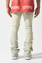 Load image into Gallery viewer, SERENEDE SULFUR STACKED JEANS