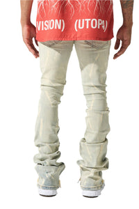 SERENEDE SULFUR  STACKED JEANS