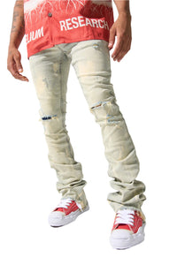 SERENEDE SULFUR  STACKED JEANS