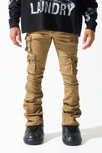 SERENEDE CINNAMON CARGO STACKED JEANS