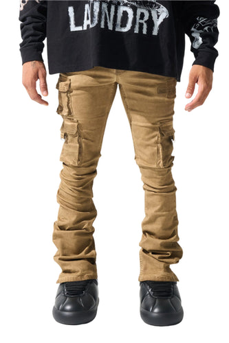 SERENEDE CINNAMON CARGO STACKED JEANS