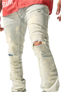 SERENEDE SULFUR  STACKED JEANS