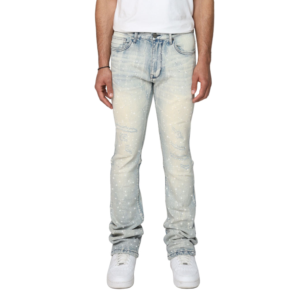 SMOKE RISE ALL RHINESTONE  JEANS