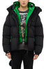 ALPHA  STYLE KUDU COZY DOUBLE HOODIE PUFFER JACKET