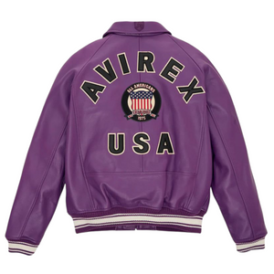 AVIREX LEATHER ICON JACKET – BLUE CITY NYC