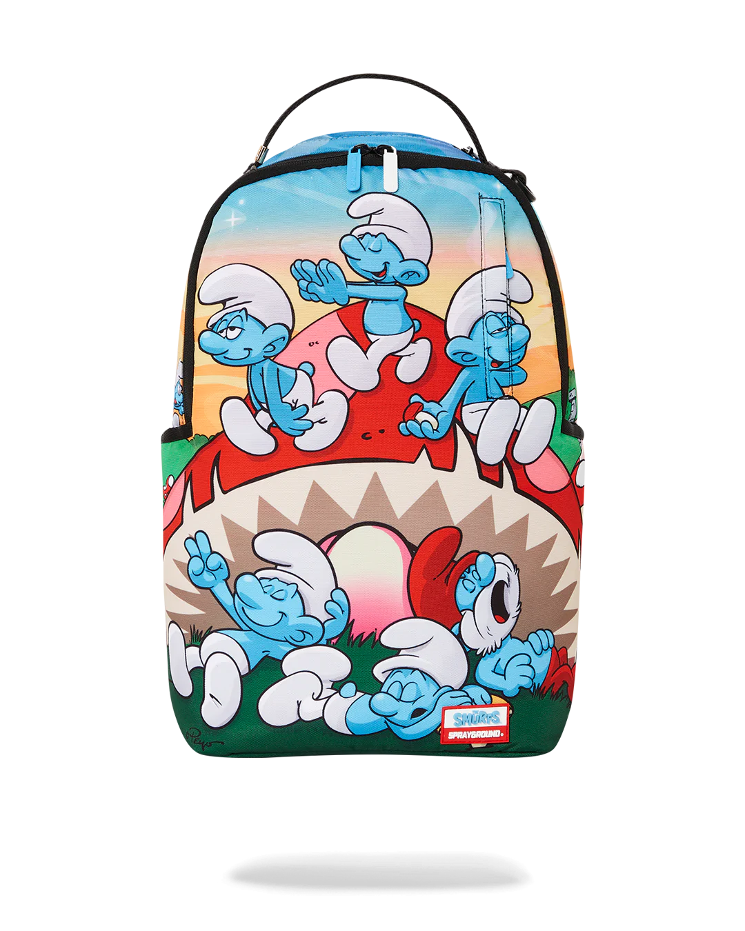 SPRAYGROUND SMURFS MUSHROOM CHILL BACKPACK – BLUE CITY NYC