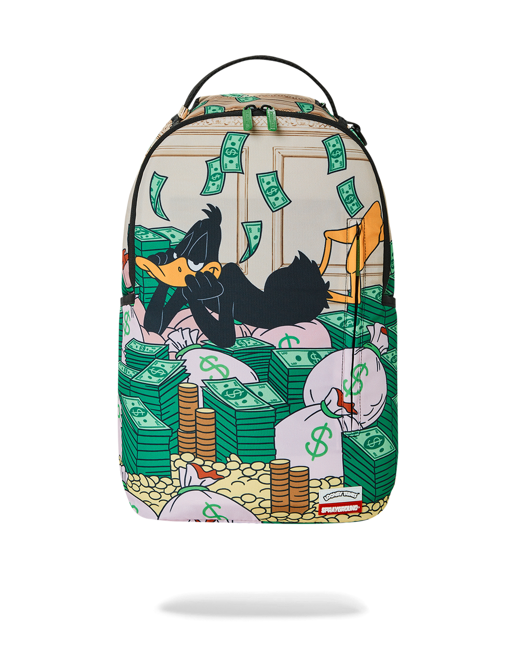 SPRAYGROUND DAFFY DUCK ANOTHER DAY ANOTHER DUCK MONEY BED BACKPACK – BLUE  CITY NYC