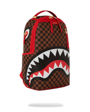 Load image into Gallery viewer, SPRAYGROUND ALL OR NOTHING SHARKS IN PARIS BACKPACK RED SHARKS IN PARIS DLXV (B5501)