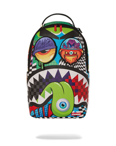 SPRAYGROUND PSYCHO WORLD OF FUN BACKPACK (WITH REMOVABLE VELCRO EYE PATCHES)