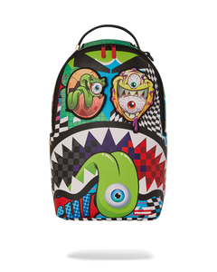 SPRAYGROUND PSYCHO WORLD OF FUN BACKPACK (WITH REMOVABLE VELCRO EYE PATCHES)