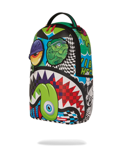 SPRAYGROUND PSYCHO WORLD OF FUN BACKPACK (WITH REMOVABLE VELCRO EYE PATCHES)