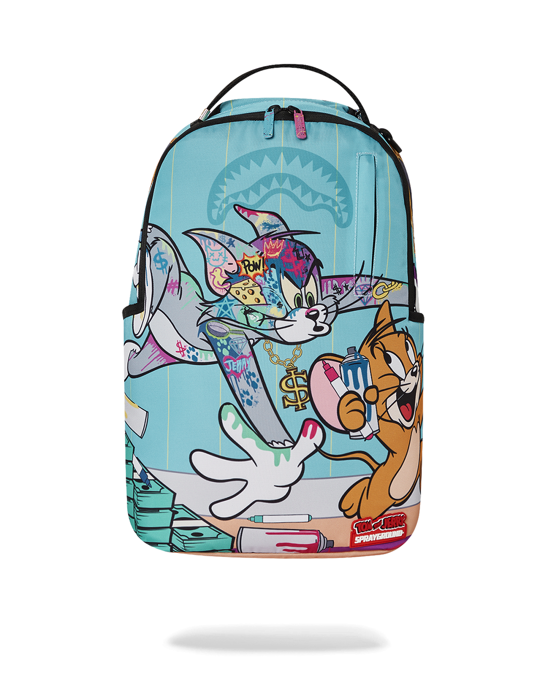 SPRAYGROUND TOM & JERRY CAN'T CATCH ME DLXSR BACKPACK – BLUE CITY NYC