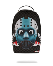 Load image into Gallery viewer, SPRAYGROUND YEP, NOT GOING OUTSIDE HOCKEY MASK SHARK MOUTH BACKPACK