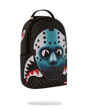 Load image into Gallery viewer, SPRAYGROUND YEP, NOT GOING OUTSIDE HOCKEY MASK SHARK MOUTH BACKPACK