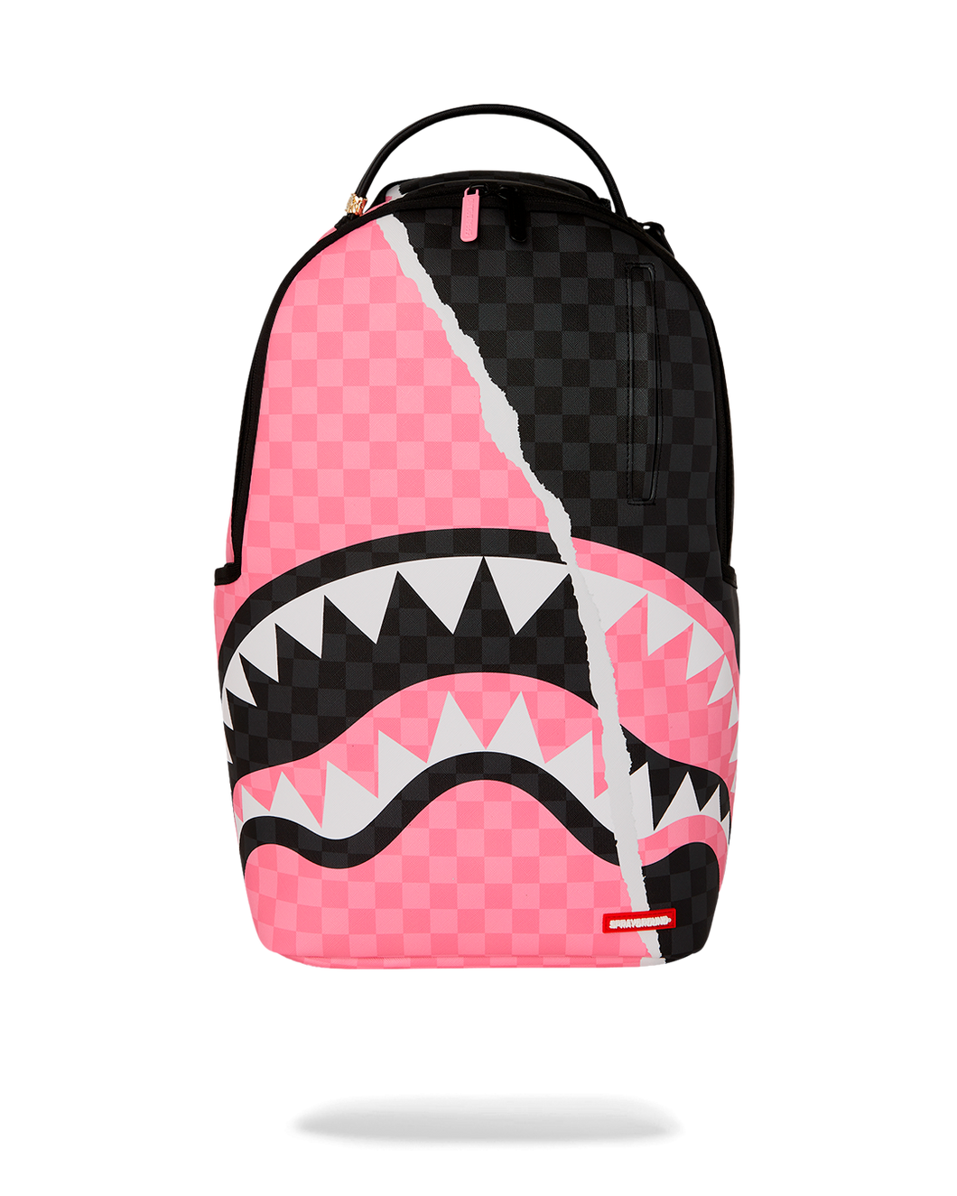 SPRAYGROUND PINK AND BLACK TEAR BACKPACK