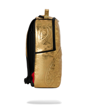 Load image into Gallery viewer, SPRAYGROUND SHARK CENTRAL GOLDEN AGE GOLD WEATHERED BACKPACK
