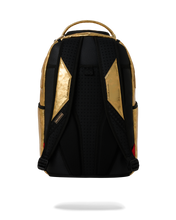 Load image into Gallery viewer, SPRAYGROUND SHARK CENTRAL GOLDEN AGE GOLD WEATHERED BACKPACK