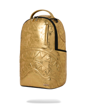Load image into Gallery viewer, SPRAYGROUND SHARK CENTRAL GOLDEN AGE GOLD WEATHERED BACKPACK