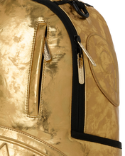Load image into Gallery viewer, SPRAYGROUND SHARK CENTRAL GOLDEN AGE GOLD WEATHERED BACKPACK