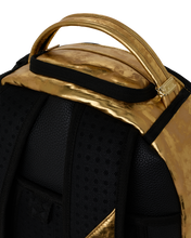 Load image into Gallery viewer, SPRAYGROUND SHARK CENTRAL GOLDEN AGE GOLD WEATHERED BACKPACK