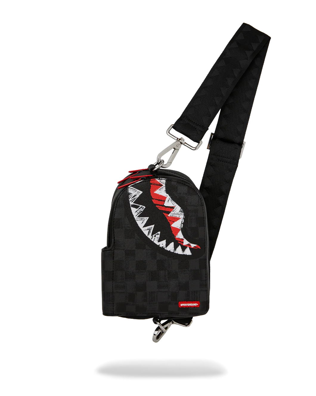 SPRAYGROUND MIDNIGHT SHADOW SCREBBLE SHARK SLING BAG