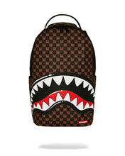Load image into Gallery viewer, SPRAYGROUND SHARKS IN PARIS WTF BUBBLE BROWN CHECK BACKPACK