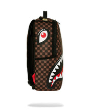 Load image into Gallery viewer, SPRAYGROUND SHARKS IN PARIS WTF BUBBLE BROWN CHECK BACKPACK