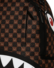 Load image into Gallery viewer, SPRAYGROUND SHARKS IN PARIS WTF BUBBLE BROWN CHECK BACKPACK