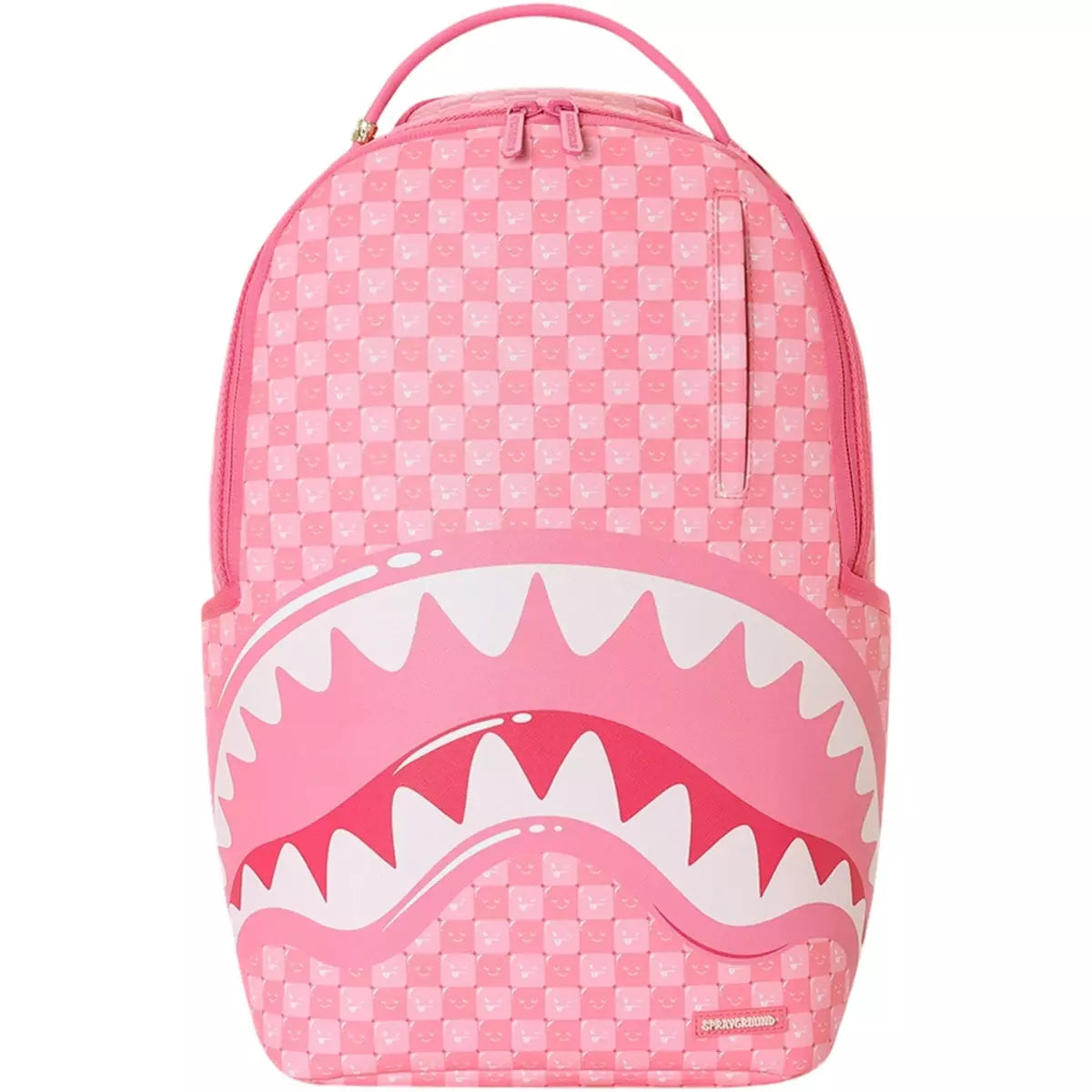 SPRAYGROUND PINK NEW CHECK FACES BACKPACK – BLUE CITY NYC