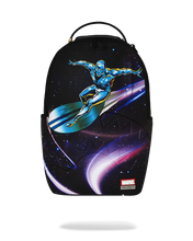 Load image into Gallery viewer, SPRAYGROUND MARVEL AVENGERS SILVER SURFER COMIC DESIGN COLLAGE WITH EMBOSSED SHARK BACKPACK