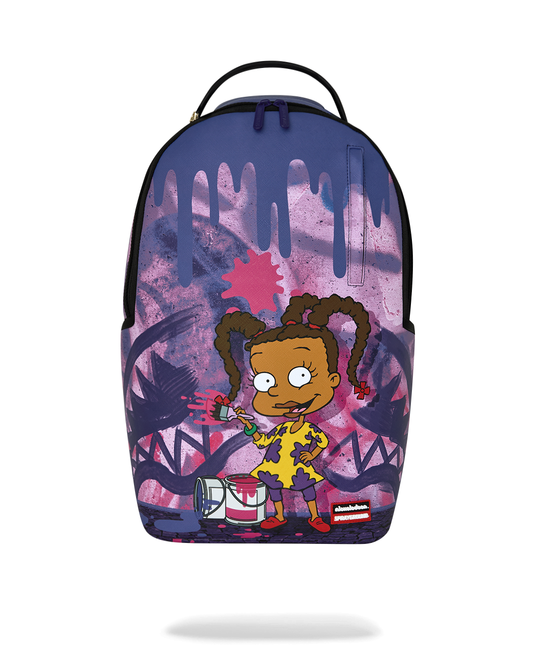 No.099★BACK TO THE GARAGE④★スモールマウスバス★ SPRAYGROUND RUGRATS SUSIE PAINTING SHARK BACKPACK B9099 – BLUE