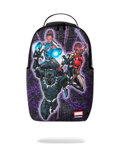 Load image into Gallery viewer, SPRAYGROUND BLACK PANTHER NEVER BACK DOWN GROUP SHOT BACKPACK