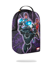 Load image into Gallery viewer, SPRAYGROUND BLACK PANTHER NEVER BACK DOWN GROUP SHOT BACKPACK