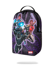 Load image into Gallery viewer, SPRAYGROUND BLACK PANTHER NEVER BACK DOWN GROUP SHOT BACKPACK