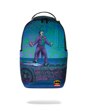 Load image into Gallery viewer, SPRAYGROUND DC JOKER NO RULES TAGGED UP BATMOBILE BACKPACK