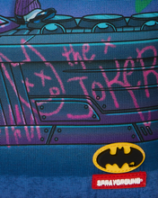 Load image into Gallery viewer, SPRAYGROUND DC JOKER NO RULES TAGGED UP BATMOBILE BACKPACK