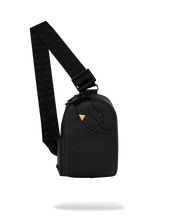 Load image into Gallery viewer, SPRAYGROUND BLACKED OUT EMBOSSED GOLD TOOTH BACKPACK SLING