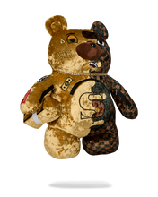 Load image into Gallery viewer, SPRAYGROUND SHARKS IN PARIS GOLD DRIP MONEYBEAR BACKPACK
