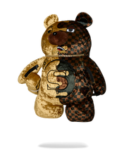 Load image into Gallery viewer, SPRAYGROUND SHARKS IN PARIS GOLD DRIP MONEYBEAR BACKPACK